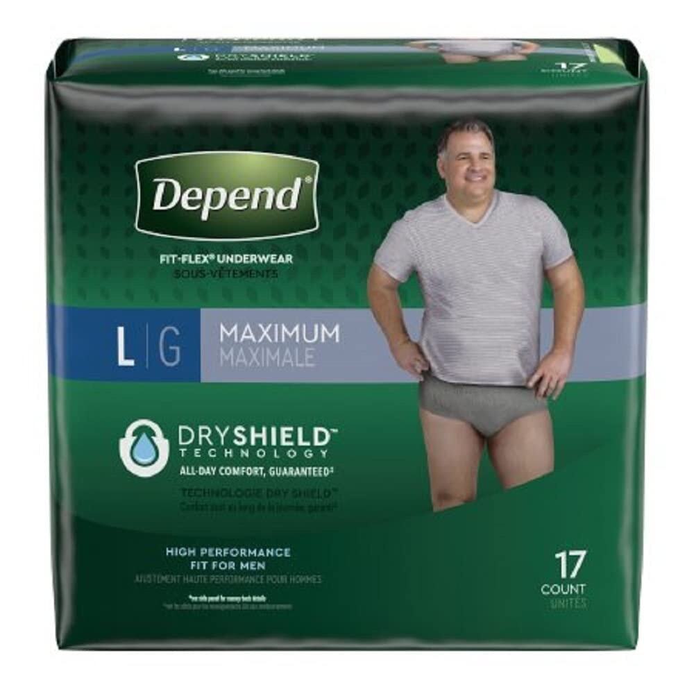 New Underwear, Depend Max Absrb Men Lg (Units Per Pack: 17)
